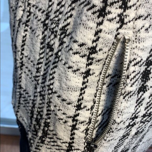 Style & Co Med Zippered Black And White Jacket - Picture 7 of 12